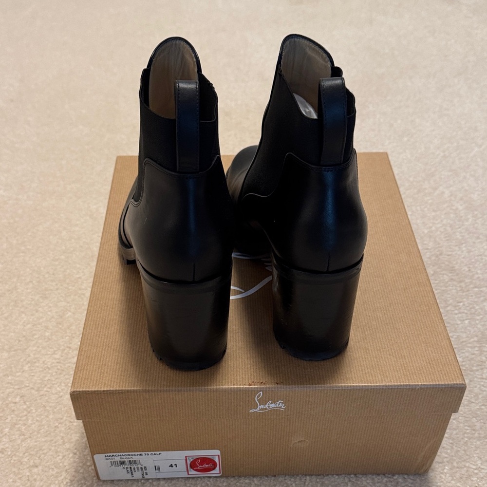 Christian Louboutin Marcharoche 70 mm Black Ankle Boots - Picture 2 of 8